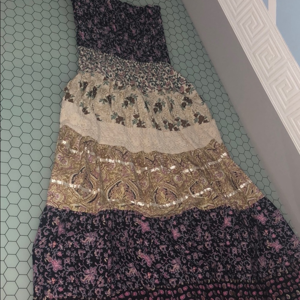 Strapless 3/4 length dress